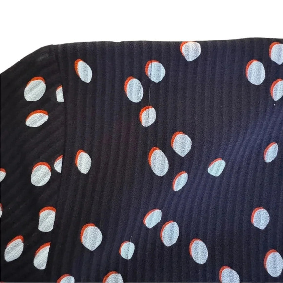 Slate & Willow Wrap Dotted Dress V-neck Navy Blue Mini Belted Size 16 RTR - Picture 8 of 15